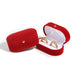 Velvet Oval Ring Box Double Ring Earrings Holder - Colour