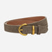 Belt with Circular Buckle for Everyday Wear And Style - Dark Grey