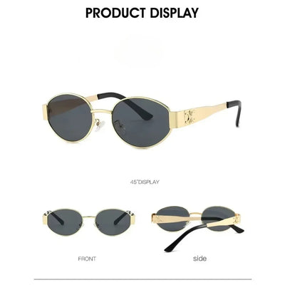 Oval Embrace Sunglasses with Refined Frame Design Line - WO2MEN