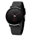 Minimalist Dial Men's Watch with Subdial Ultra Thin - Black Red