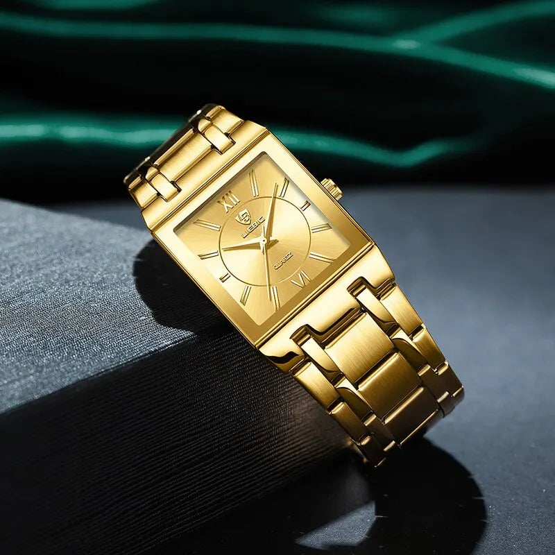 Watch Quartz Movement Square Case Classic Design