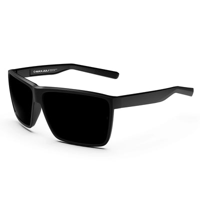 Sunglasses Rectangular Frame with UV Protection - Black SuperDark