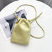Shoulder Bag with Flap and Hasp Closure Pattern Solid - Light Yellow