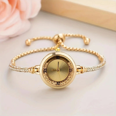 Refined Bracelet Wristwatch With Tiny Dial Charm Detail