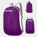 Packable Foldable Backpack Ultralight Travel Daypack - Purple