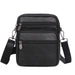 Crossbody Bag for Men with Multiple Zippered Pockets - Black