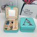 Jewelry Box Organizer with Mirror Portable Storage Case - A