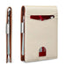 Carbon Fiber Slim Cardholder With RFID Shield Guard - Full Beige