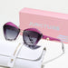 Cat Eye Gradient Sunglasses with Sculpted Frame Artisan - Purple