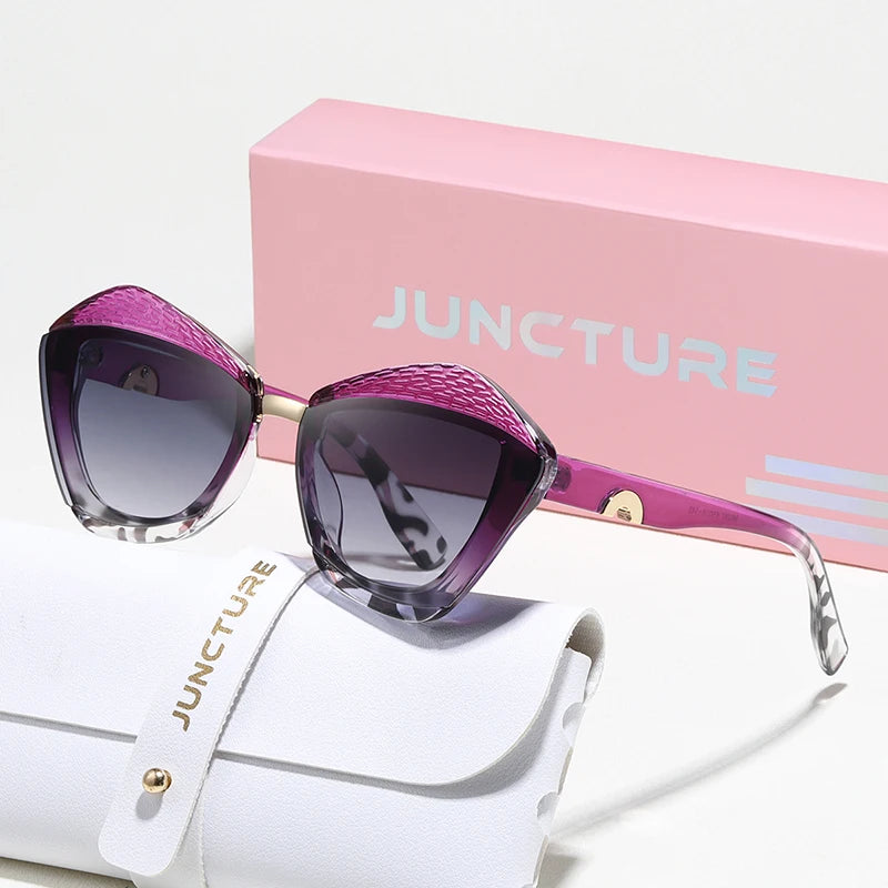 Cat Eye Gradient Sunglasses with Sculpted Frame Artisan - WO2MEN