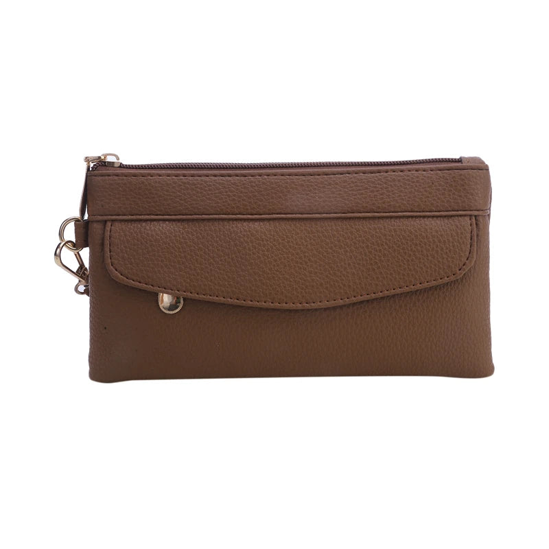 Long Design Wallet with Zipper Pocket Card Holder