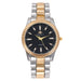 Classic Round Quartz Wristwatch Fluted Bezel Design - BW Gold Black V2