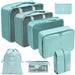 Eight Piece Travel Packing Cube Set for Neat Luggage - 8 pcs Lake Blue