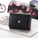 Wallet Folded Mini Card Slot Coin Purse For Daily Use - Black