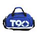 Travel Duffle Bag with Bold Logo Print for Gym - Blue