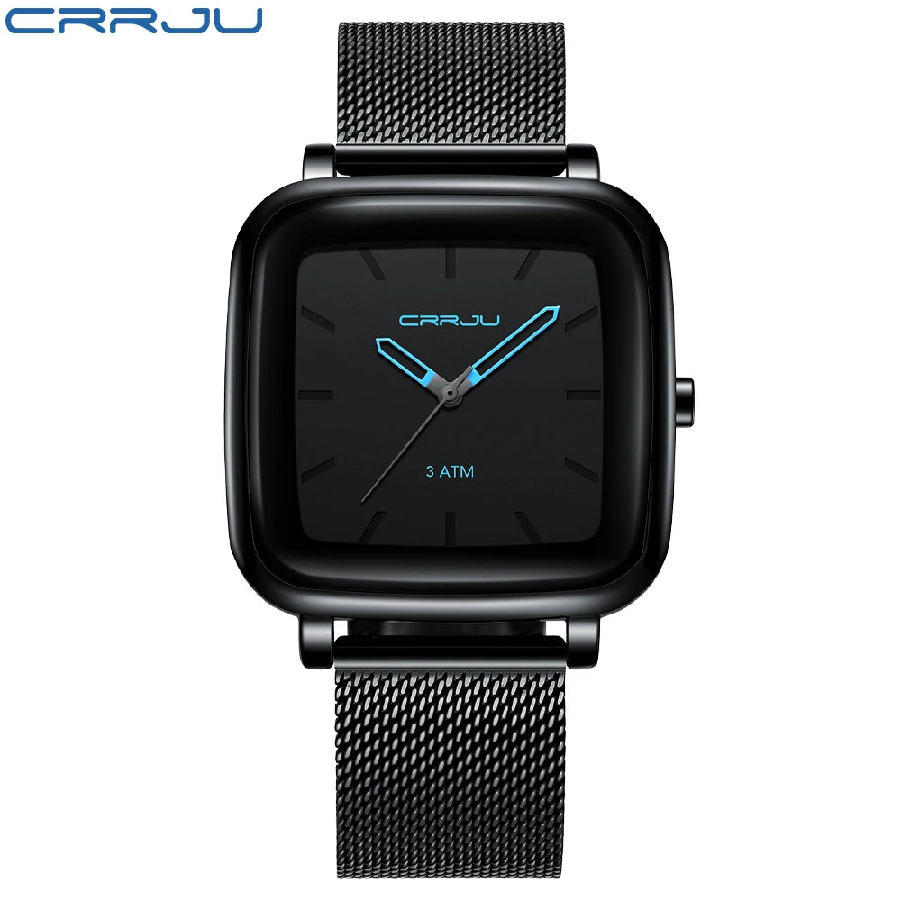 Square Mesh Dial Watch for Refined Everyday Timekeeping