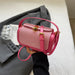 Boxy Mini Crossbody Bag With Hasp Closure in Pure Style - Pink