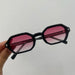Hexagon Sunglass with UV400 Lenses for Everyday Wear - Black Pink