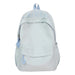 Large Capacity Everyday Backpack With Multiple Pockets - Blue