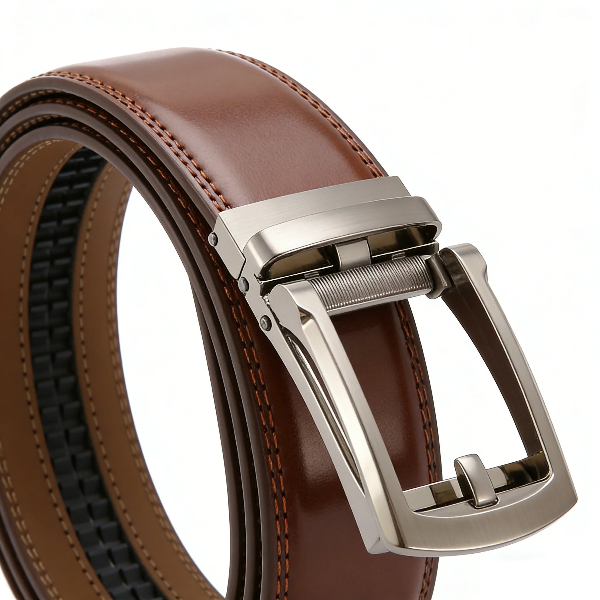 Belt with automatic Buckle Solid Strap High Quality