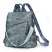 Backpack Large Capacity Tassel Accessory Included - Blue