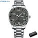 Nocturne Dial Timepiece with Date and Bold Indices - Silver