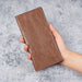 Long Ultra Thin Wallet for Cards And Cash Everyday - Brown