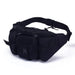 Tactical Waist Bag with Front Pouches for Adventures - Black