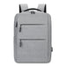 Multi Layer Zip Laptop Backpack for Travel and Work - Grey
