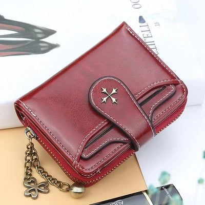 Wallet with Zippered Compartment and Card Slots