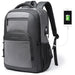 Backpack with USB Port and Laptop Compartment - Grey