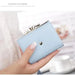 Wallet Folded Mini Card Slot Coin Purse For Daily Use - Blue