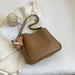 High End Texture Large Capacity Bucket Bag Everyday - Khaki
