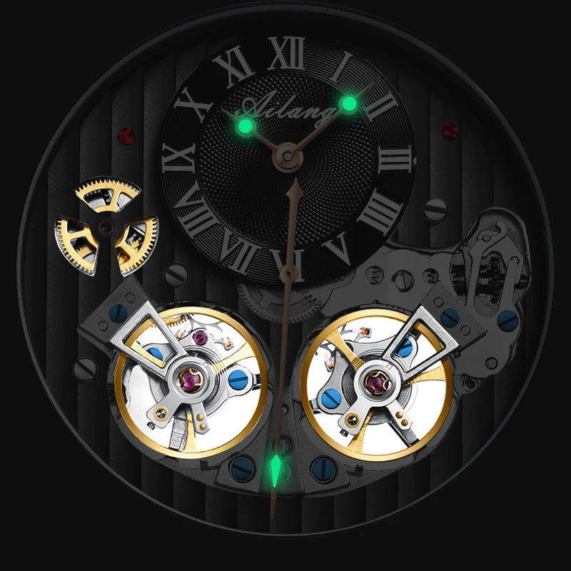 Luxury Skeleton Tourbillon Automatic Wristwatch for Men