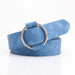 Belt with Round Buckle Design for Everyday Wear - Blue