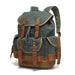 Vintage Canvas Backpack for Travel And Daily Use - Waxed Dark Grey V4