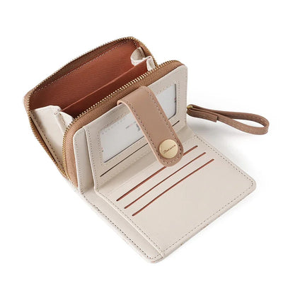 Charming Cat Compact Wallet With Wrist Strap Cardholder - WO2MEN