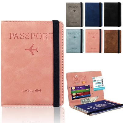 Passport Card Organizer With RFID Shielding Wallet Plus