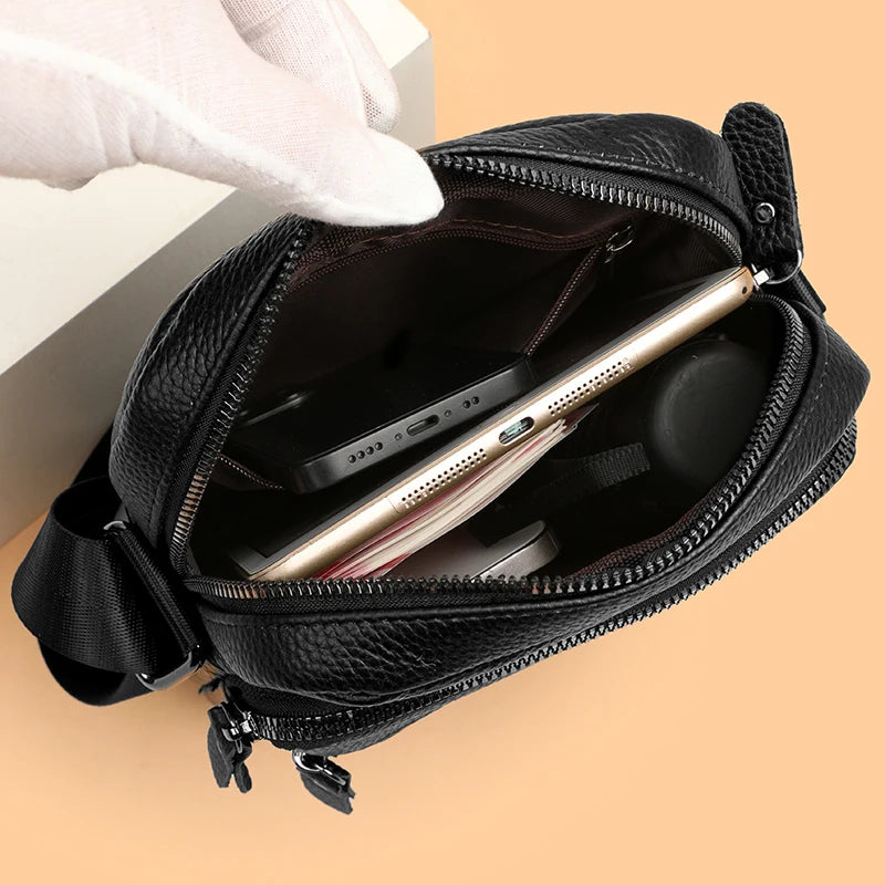 Men's Shoulder Bag with Zipper Pocket Compact Crossbody