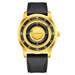 Planet Design Floating Magnetic Pointer Watch - GD/BK Silicone