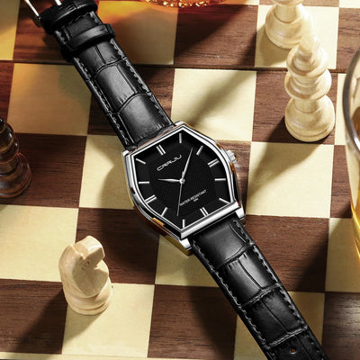 Tonneau Form Timepiece With Classic Band For Dailywear