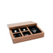 Walnut Jewelry Display Box with Six Compartments - C V6