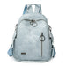 PU Leather Backpack for Women Large Capacity Everyday - Sky Blue