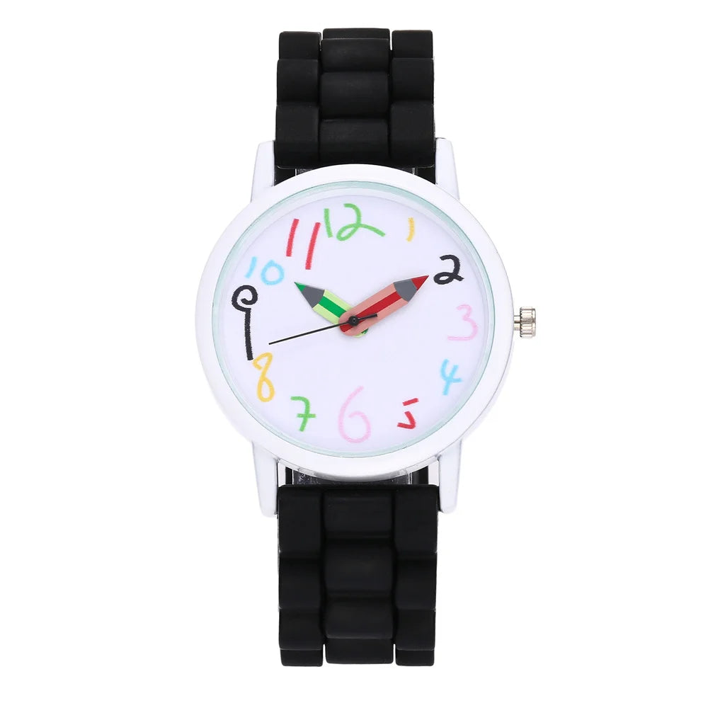 Watch Pencil Design Digital Quartz Movement Everyday