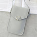 Handbag with Clear Phone Pocket Crossbody Purse Deluxe - Grey