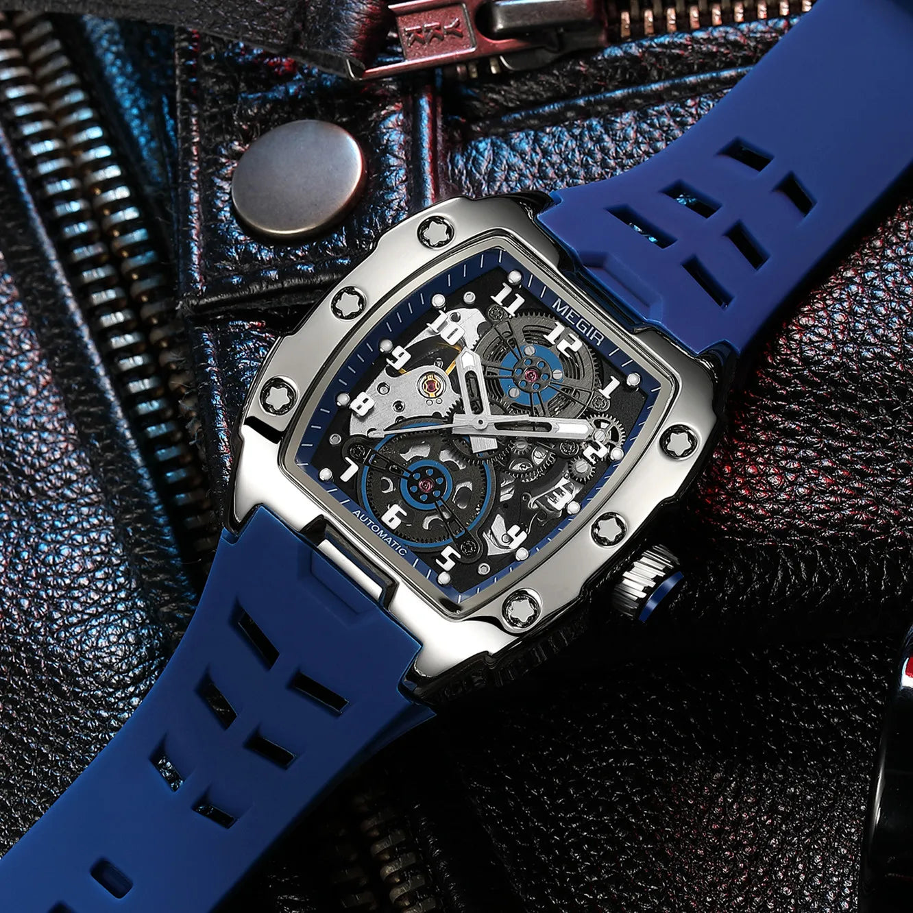 Automatic Skeleton Wristwatch with Transparent Movement