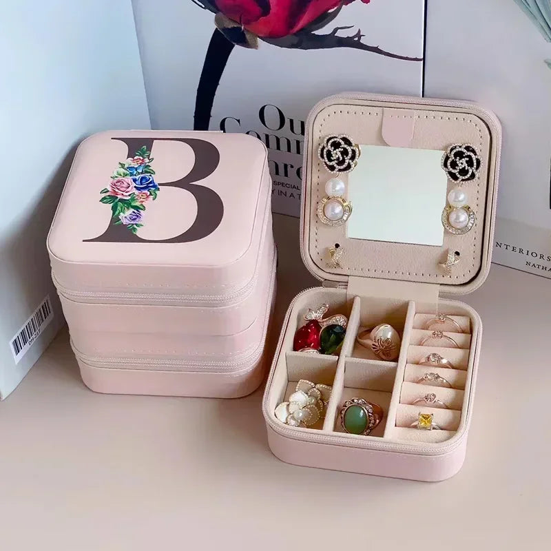 Jewellery Box with Travel Case and Alphabet Print
