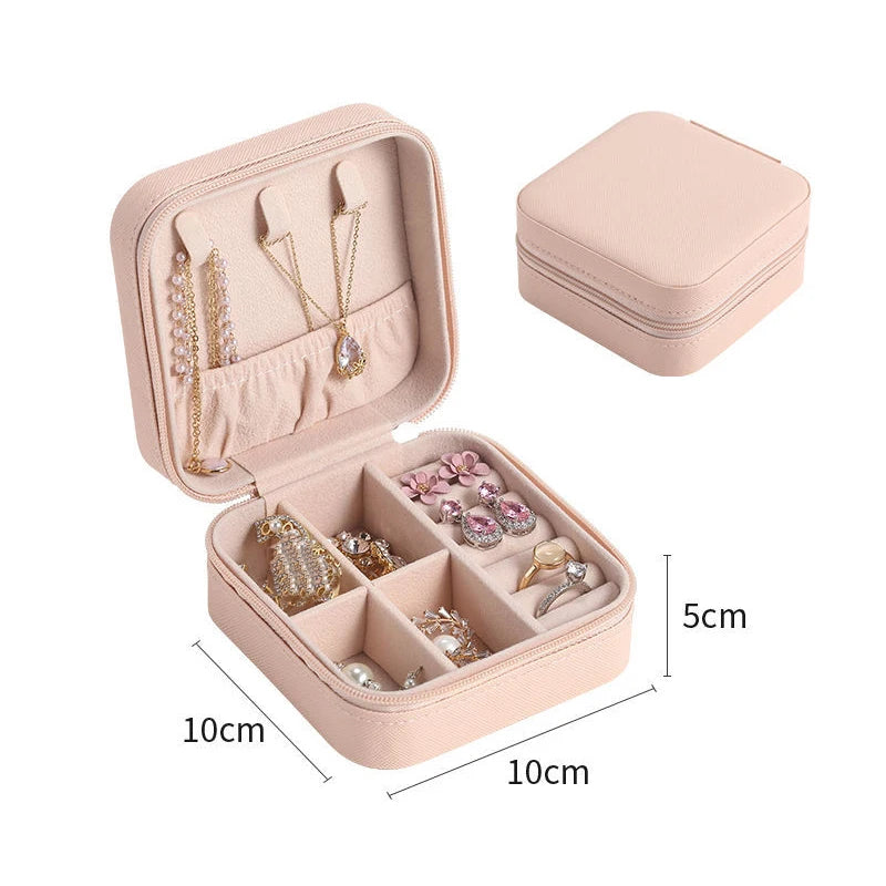 Travel Jewelry Organizer Box With Removable Dividers