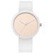 Minimalism Watch Quartz Movement with Slim Case Design - White
