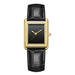 Rectangular Quartz Watch with Leather Strap Timeless - Gold Black V2